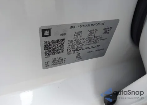 2019 Chevrolet Suburban Premier из США, поврежденный, VIN 1GNSKJKC7KR296429